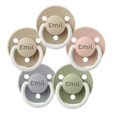 Bibs De Lux Night, Str. 1 (0-6 Mdr.) , Rund - Latex, Sutter Med Navn
