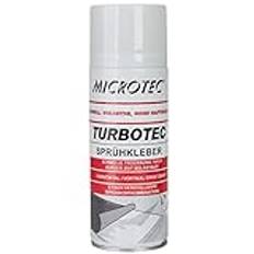 Microtec® spraylim, 400 ml, extra starkt spraylim från industrin, transparent, med 6-vägs justerbar sprayhuvudkombination