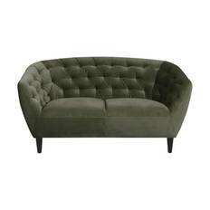 CASA Living Ria Sofa - H 78 x B 150 x D 84 cm - Velour - Grøn