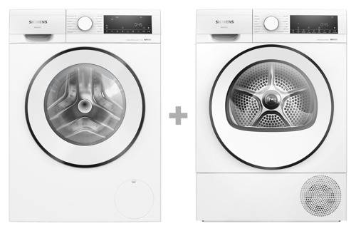 Siemens Wg54g2fwdn & Wq45g2dwdn Iq500 Tvätt+Tork Paket