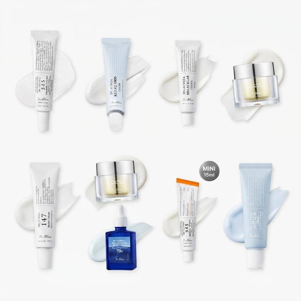 Dr.Althea Koreansk Krämkollektion, 345 Relief, 147 Barriär, PDRN Reju 5000, Melaclear & Aqua Marine Kräm
