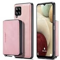 Phone Case Plånboksfodral med korthållare Compatible with Samsung Galaxy A42 5G, Magnetisk läder 2-IN-1 Avtagbart fodral, Plånboksfodral med dragkedja Stötsäkert skal Compatible with Samsung Galaxy A4