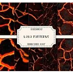 Scrapbook Paper - Lava Patterns, 8 x 8": Double Sided Fire Designs, Decorative Craft Paper for Scrapbooking, Journaling, Decoupage, Collage, Mixed Media, & More Papercraft Projects