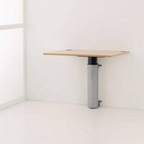 Conset 501-19 Væghængt hæve/sænkebord, 100 x 60 cm, bøg melamin bordplade, sølv stel