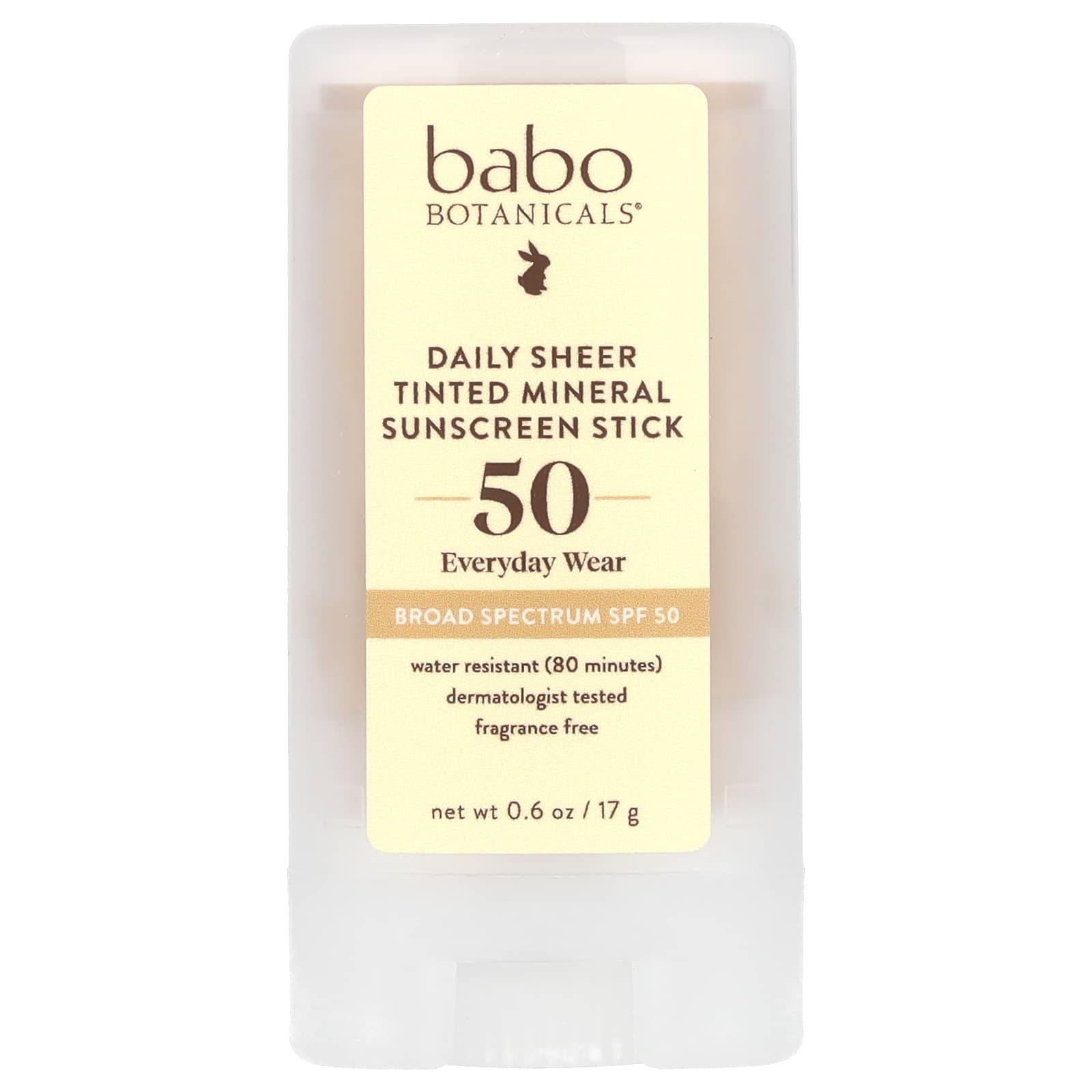 Dagligt Sheer Färgat Mineral Solskyddsstift, Spf 50, Parfymfritt, 17G(0.6Oz)