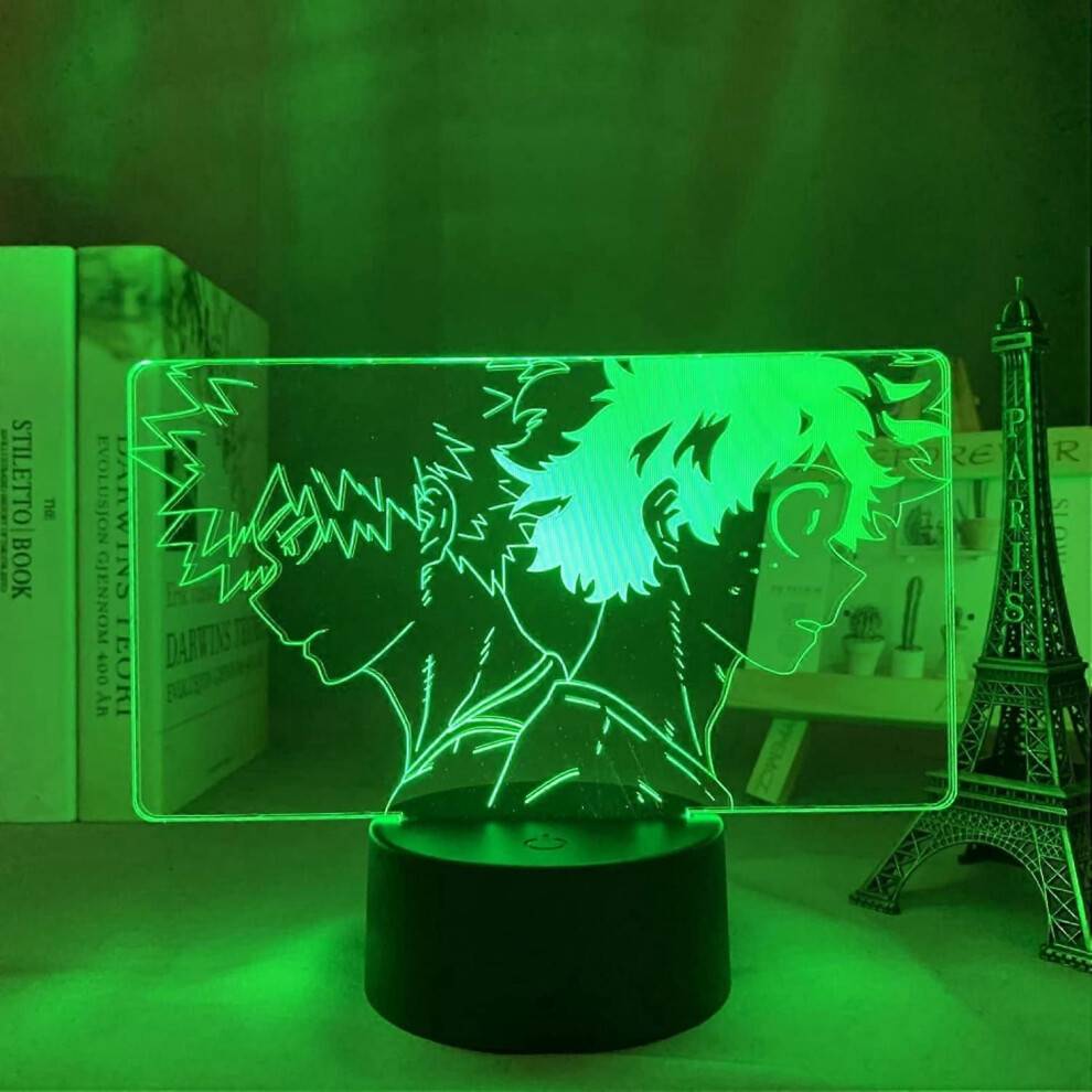 3D LED-lampa, nattljus för barn, Deku Bakugo Katsuki, LED nattljus, Anime My Hero Academia för barn