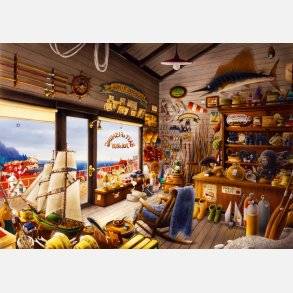 Fiskebutik fra Gamle Dage 1000 Brikker Puslespil | Bluebird