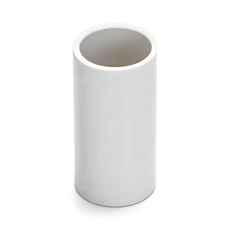 Muffe til elektrikerrør, 20 mm, PVC, hvid - 4 stk