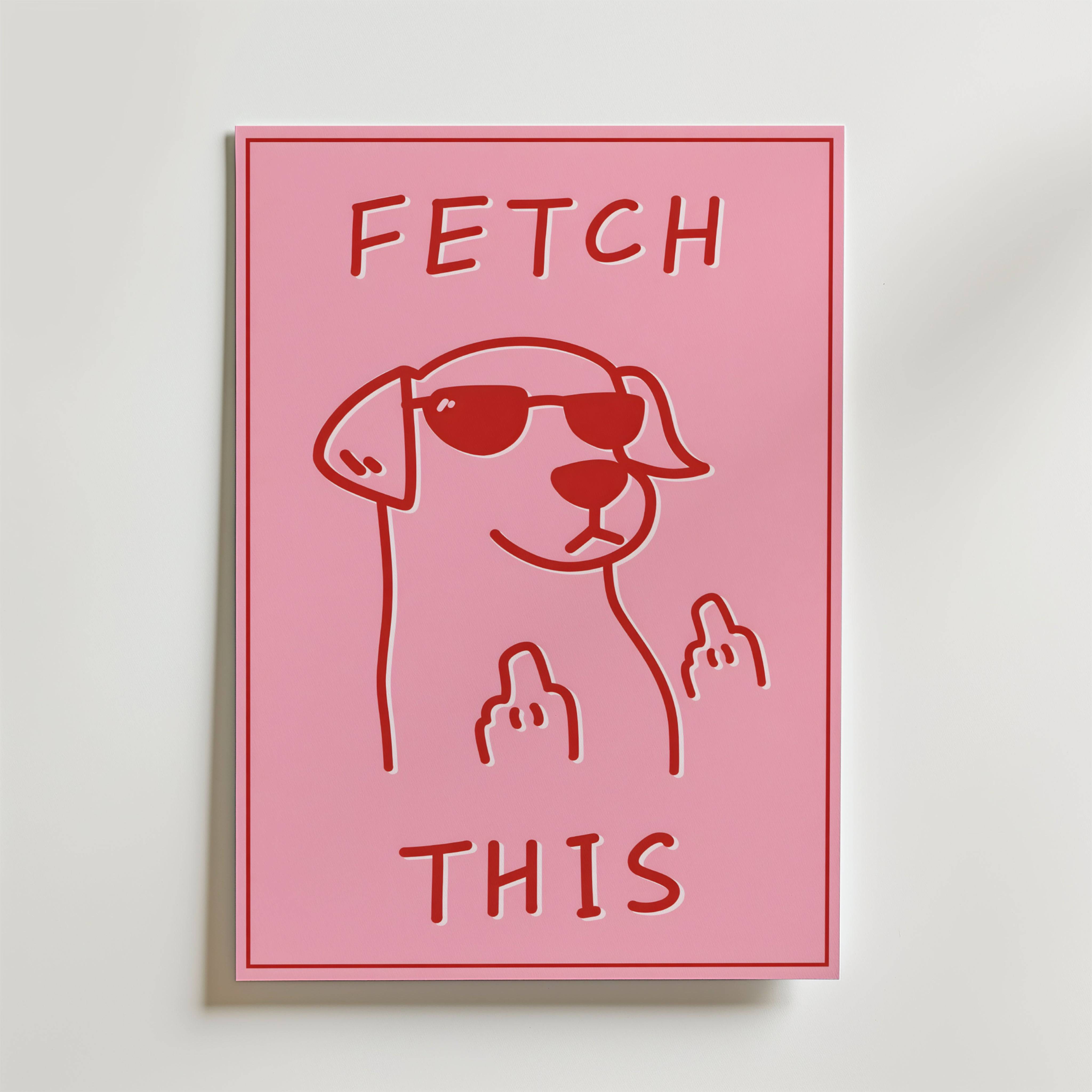 Fetch This Attitude Poster - Fine Art Poster 21x30 cm
