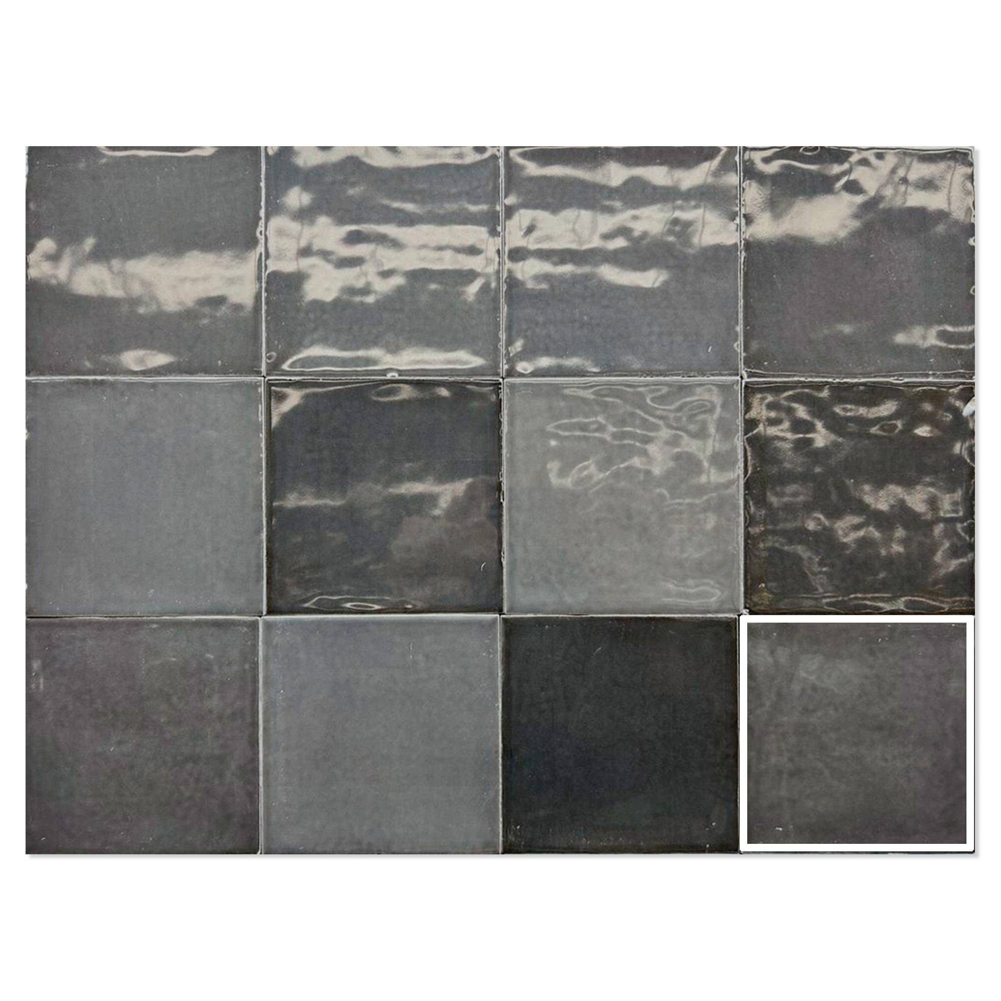 Klinker Zellige Coal Blank 12x12 cm
