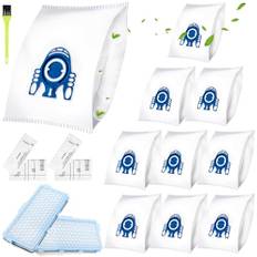 10 Pack dammsugarpåsar för Miele GN dammsugare, 10 påsar och 2 Hepa-filter, kompatibla med Miele GN 3D Airclean Efficiency dammsugarpåsar för Classic C1, Complete C2, C3, S227, S2, S5 och S8 serier
