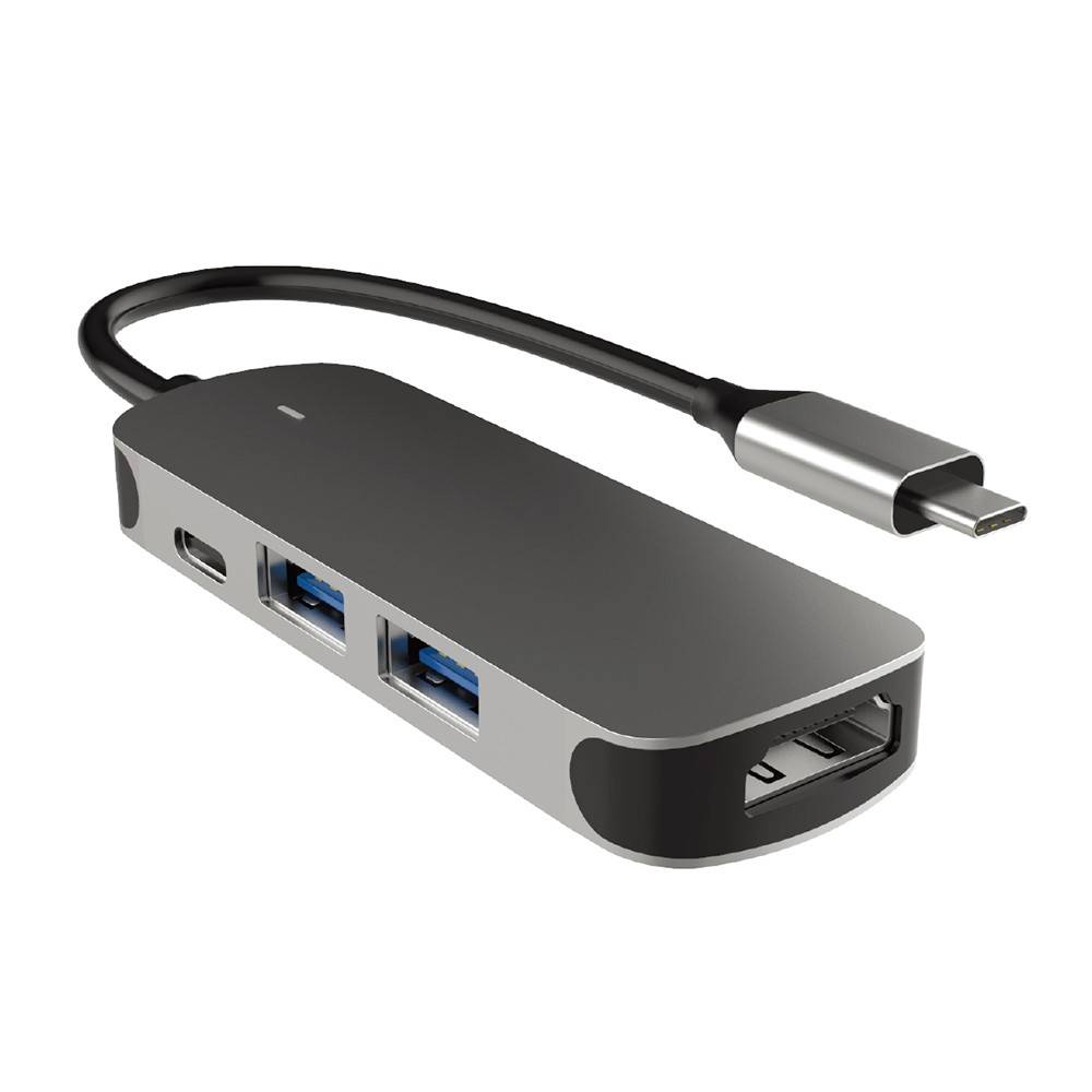 USB-C Hub med 4 porte - 1xUSB-C / 2xUSB-A / 1x HDMI til MacBook / Laptop