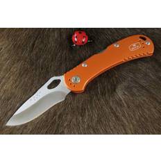 Buck Spitfire Orange enhands fällkniv med clips