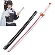 Vendics Slayer Cosplay Katana Sword Wood Handmade Katana Wooden Katanas Blade Sword Samurai Sword Toy Halloween Anime Cosplay För Anime Lovers/Bare