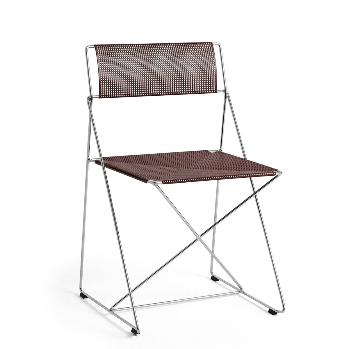 HAY X-Line Chair - Chromed - Iron Red