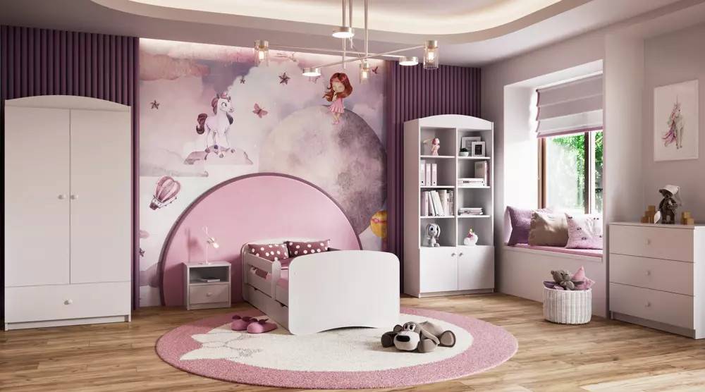 Vit bokhylla för barn BABY DREAMS