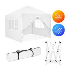 Trädgårdspaviljongtält 3x3 m Pop-Up med 4 sidoväggar MultiGarden