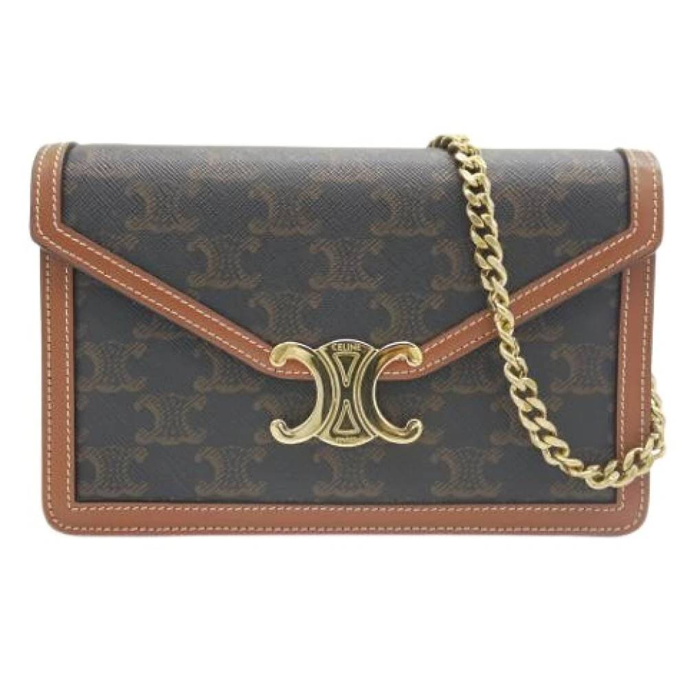 Celine Vintage - Pre-owned Vintage Canvas Shoulder Bag Vintage - Dam - ONE Size - Läder