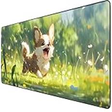 Tapis de Souris 800 x 300 mm Grand tapis de souris étendu avec bords cousus, bas en caoutchouc antidérapant, tapis de souris de jeu XL pour jeu, byrå