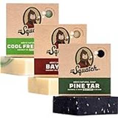 Dr. Squatch All Natural Soap Bar for Men, 3 Bar Variety Pack - Bay Rum, Cool Fresh Aloe, Pine Tar