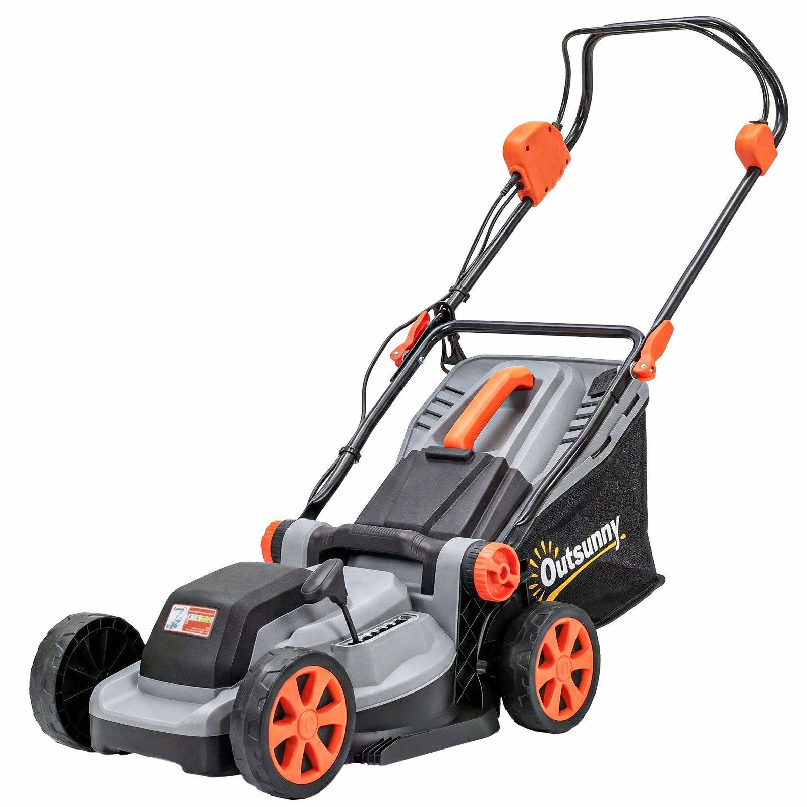 Elektrisk gräsklippare 1200W, 34 cm kniv, mulchingfunktion