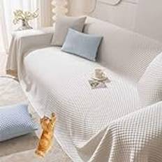Stort sofföverdrag, repskydd för husdjur för soffa, hörnsoffa, soffskydd, överdimensionerad soffa filt för XXL soffa (#406, 210 x 420 cm)