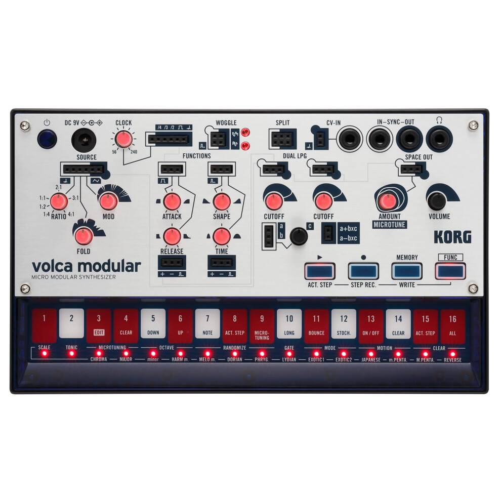 Korg Volca Modular Mikrosyntesizer Semi-Modulär m/ Åtta Moduler och 16-stegs Sequencer