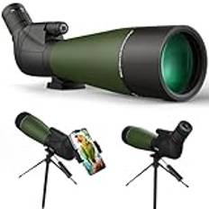 Wozel 25-75 x 80 tubkikare för målskytte – HD spotter sikte med stativ bärväska och smartphonehållare – BAK4 vattentät tubkikare för fågelskådning jakt och djurliv