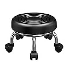 Rolling Stools 360° Swivel Rolling Stool, Low Short Rolling Stool With 5 Wheels For Garage, Gardening, Home, Daily Party, Nail, Spa, Pedicure, Fitness Sport (Color : B, Size : Height 3 (A Height 32