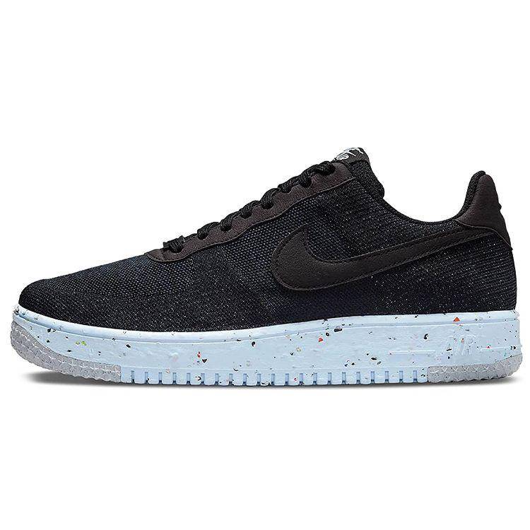 Nike Air Force 1 Crater Flyknit Svart Chambray Blå Herr Sneakers DC4831-001 cm