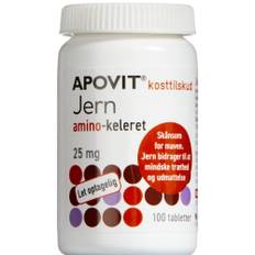 Apovit Jern Amino-keleret 25 mg - Apovit - 100 stk - Kosttilskud