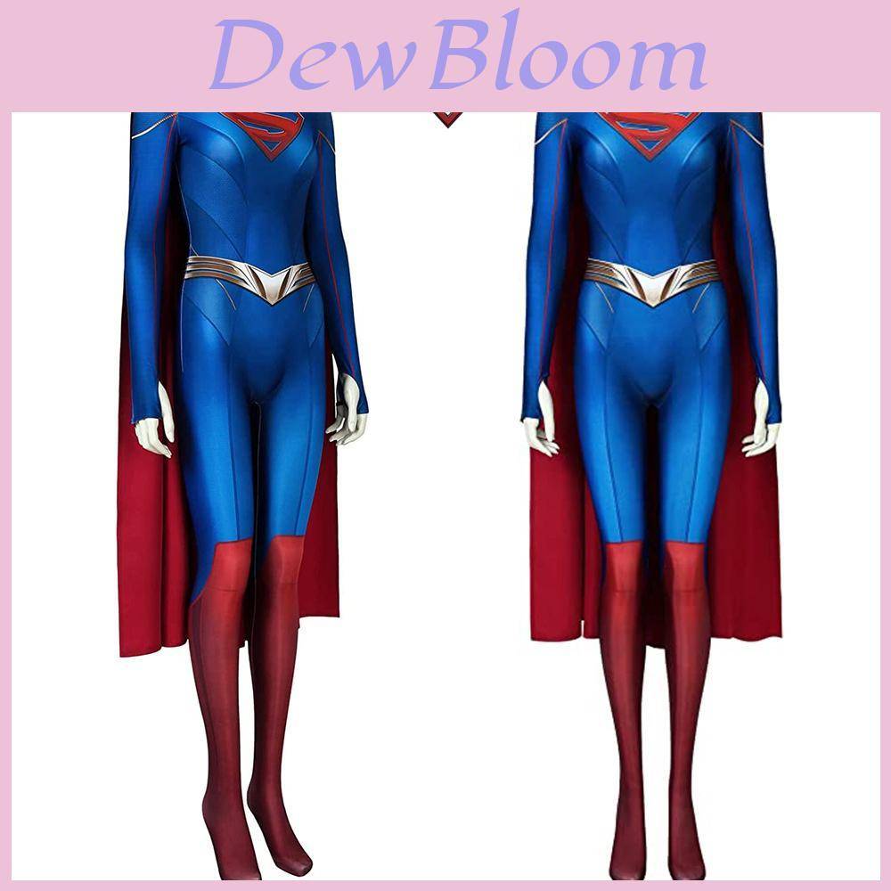 Superman och Lois Cosplay-dräkt Åtsittande Helkroppsdräkt Med Mantel För Halloween Och Cosplay cm