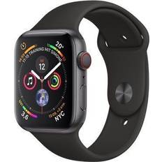 Apple Watch Series 4 (2018) | 44 mm | Aluminum | GPS + Cellular | grå | Sportband svart