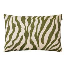 Zebra Linen Cushion Cover 40x60 - Cactus Green