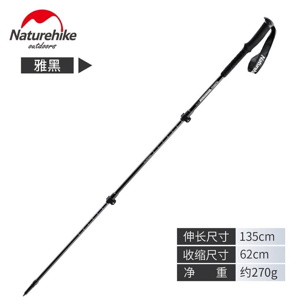 Naturehike externt lås trekking pole 270g ultralätt 3- sektion aluminiumlegering käpp stick bärbara klättring leveranser