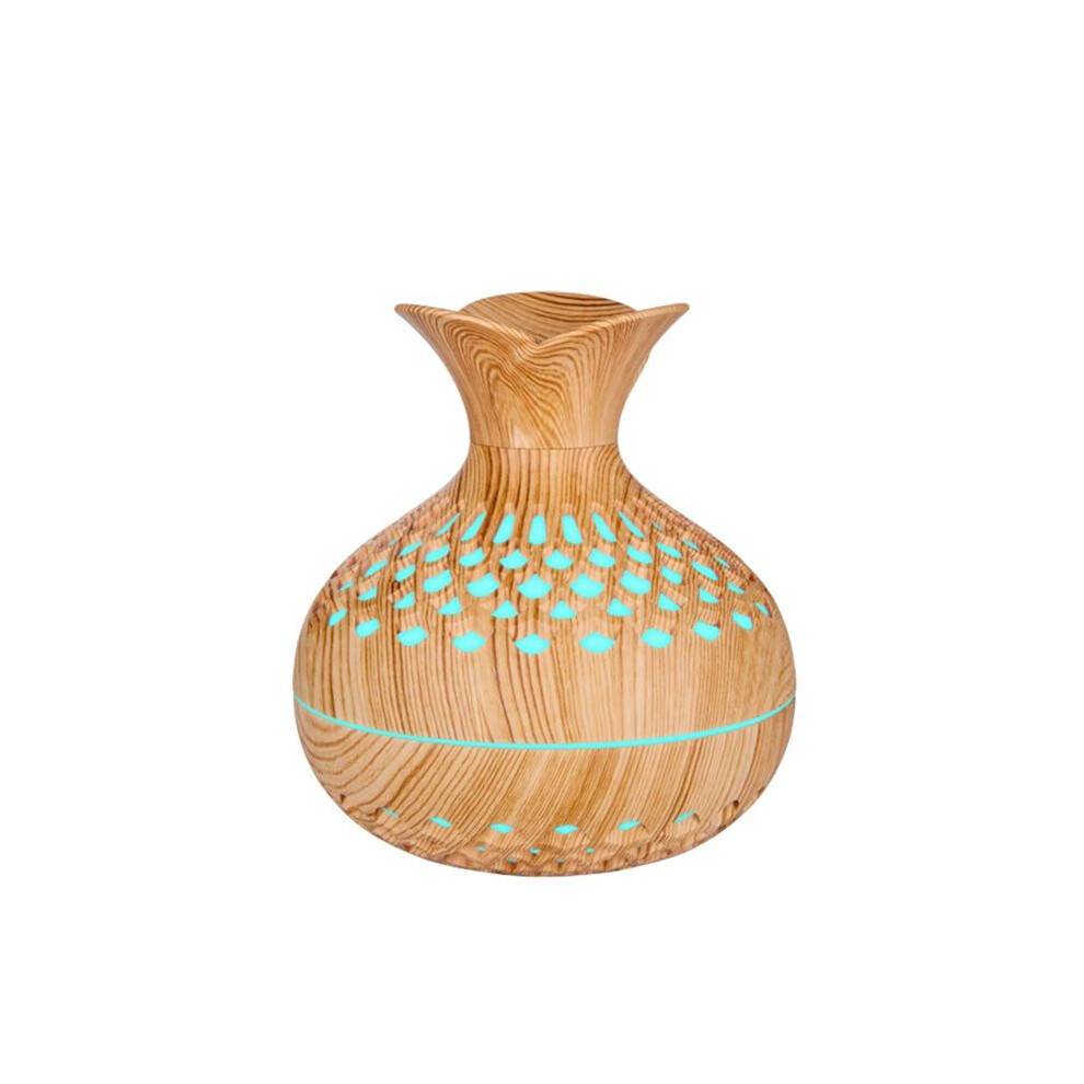 300ml USB Air Humidifier Humidifier Desktop Humidifier Hollow Vase Shape Humidifier with Colorful Night Lights A