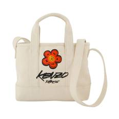 Kenzo, Taske, unisex, Hvid, ONE SIZE, Bomuld, Hvid Bomuld Skuldertaske Lærred Stil