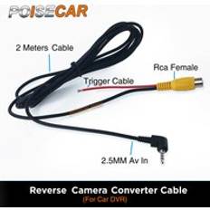 Rca to 2.5 mm av kabel f&#xF6;r bil bakifr&#xE5;n kamera parkering kamera omvandlare kabel f&#xF6;r bil dvr till bil dvr videokamera gps surfplatta