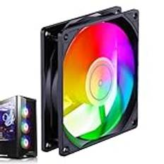 PC Cooler Rgb fläktar, 9-Leaves Design Computer Case , 4-stifts datorfodral luftkylning, Argb Technology Computer Fans, Rgb Fans 120 mm, Addressable Rgb Computer Fans, Rgb Cooling Fans for PC