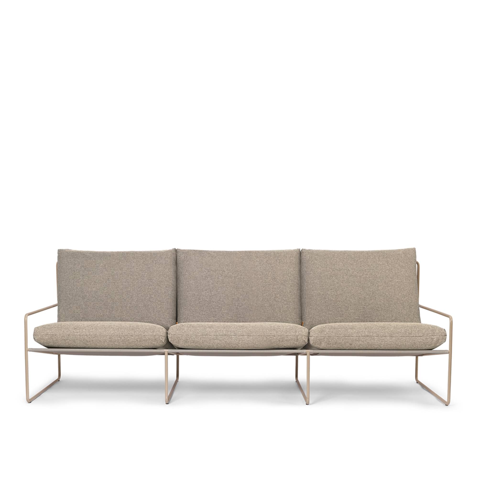 Ferm Living - Desert 3-seater Cashmere - Dark Sand - Soffor utomhus