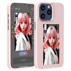 För iPhone 15 Pro Max E Ink Telefonfodral 4-Färgs Skärm NFC DIY Mönster Skal
