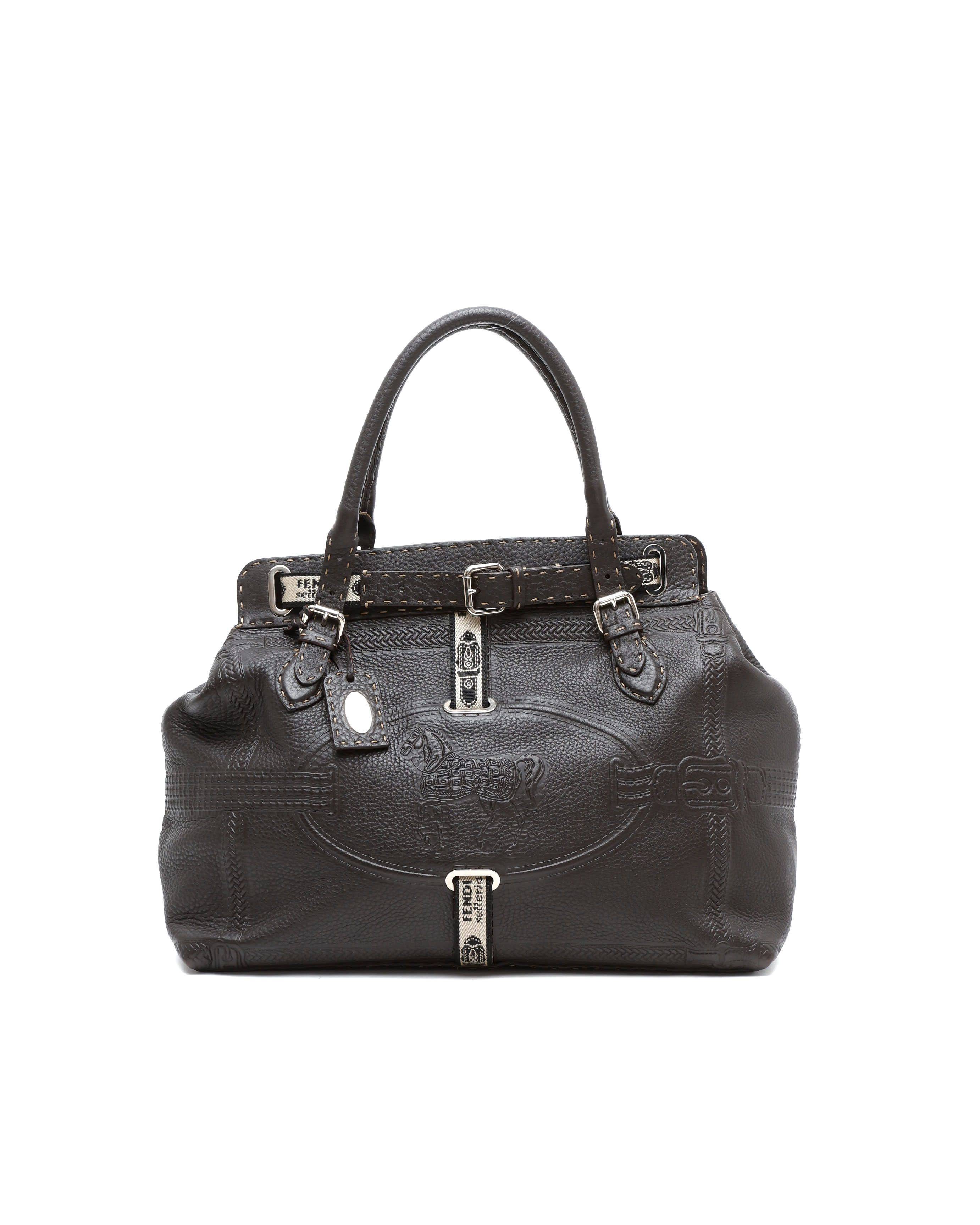 Fendi Selleria Vila Borghese Tote Bag - Brown - One Size