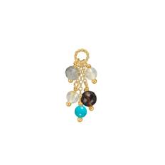 Carré Jewellery Carré Sølv Forgyldt charm med ædelsten FLH 4366 LBGRTSTTQ