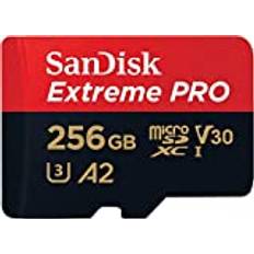 SanDisk Extreme PRO microSDXC UHS-I Speicherkarte 256 GB + Adapter & RescuePRO Deluxe (Für Smartphones, Actionkameras oder Drohnen, A2, Class 10, V30, U3, 200 MB/s Übertragung)