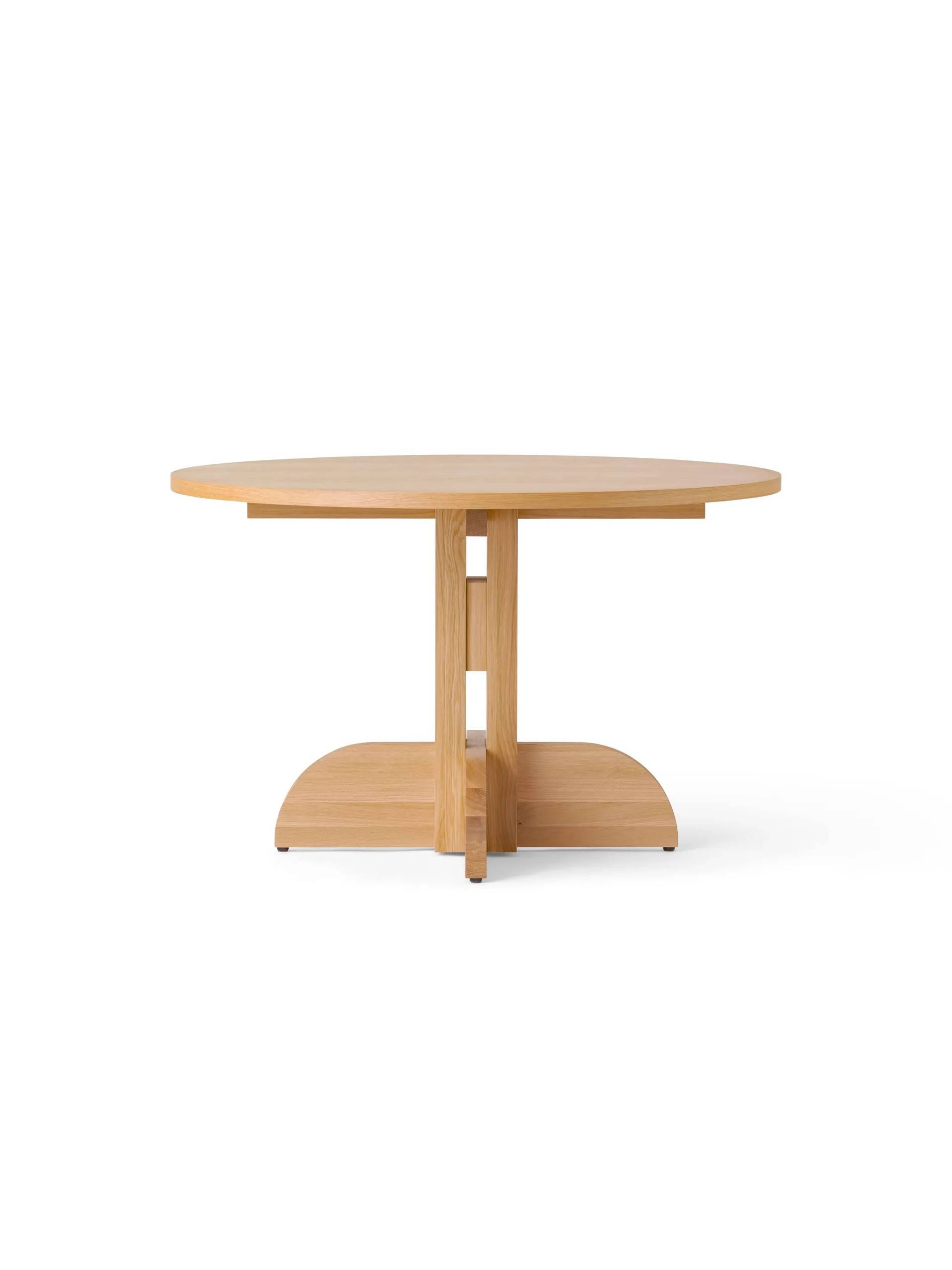 Audo Copenhagen Puffin matbord Naturell ekfanér, Ø120 cm