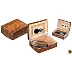 CIGAR HUMIDOR CIGAR HUMIDIFIER BOX Set 40 CIGAR ROUND ELM MATT LUBINSKI