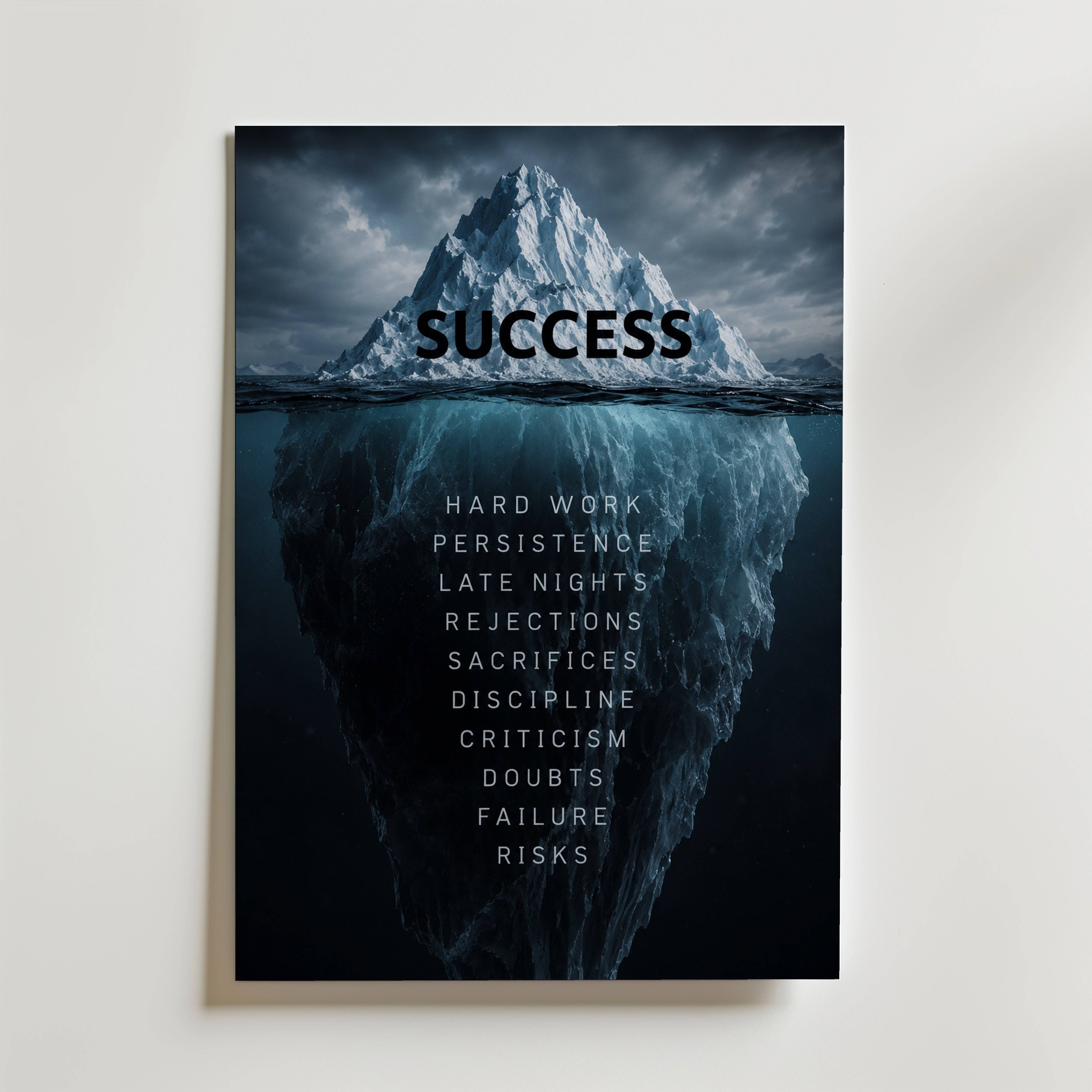Hidden Iceberg Poster - Premium Canvas 70x100 cm