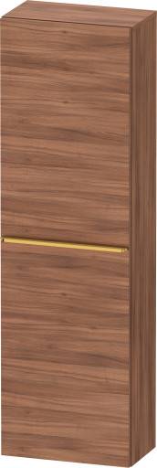 Duravit D-Neo højskab, 40x132 cm, venstre, valnød/guld