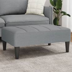 vidaXL Fotpall Ljusgrå 77x55x31 cm tyg