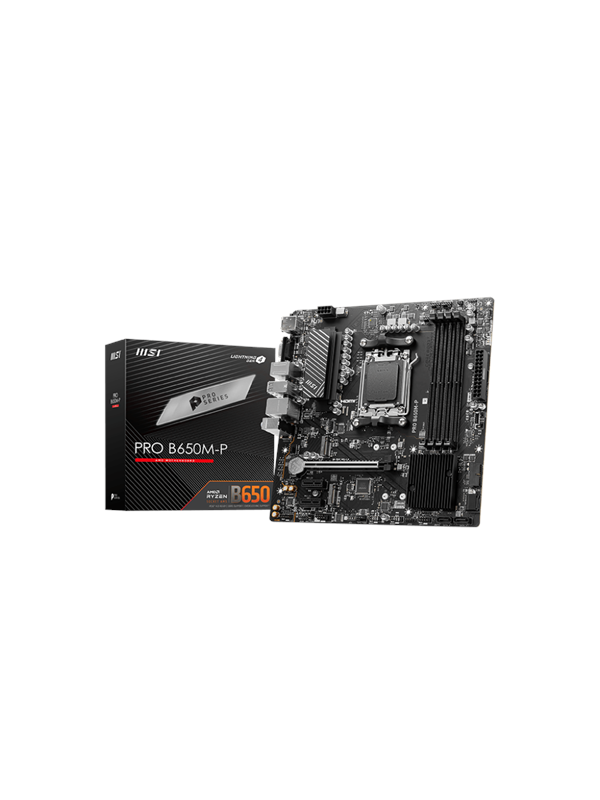 MSI PRO B650M-P Bundkort - AMD B650 - AMD AM5 - DDR5 RAM - Micro-ATX
